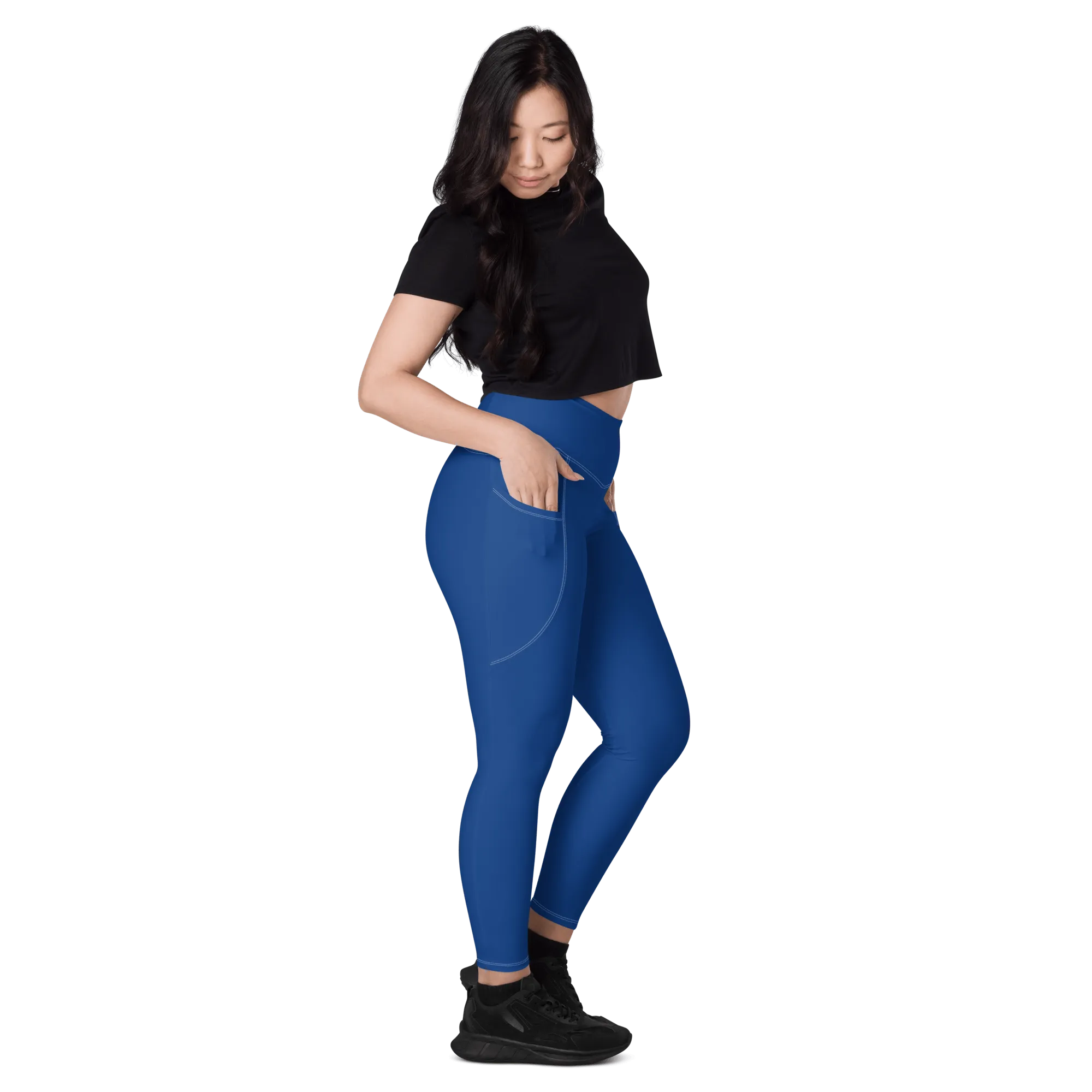 Dark Cerulean Leggings with Pockets