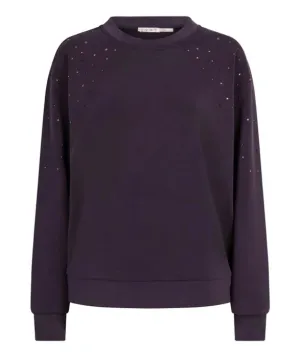 Dark Purple Modal Embellished Top