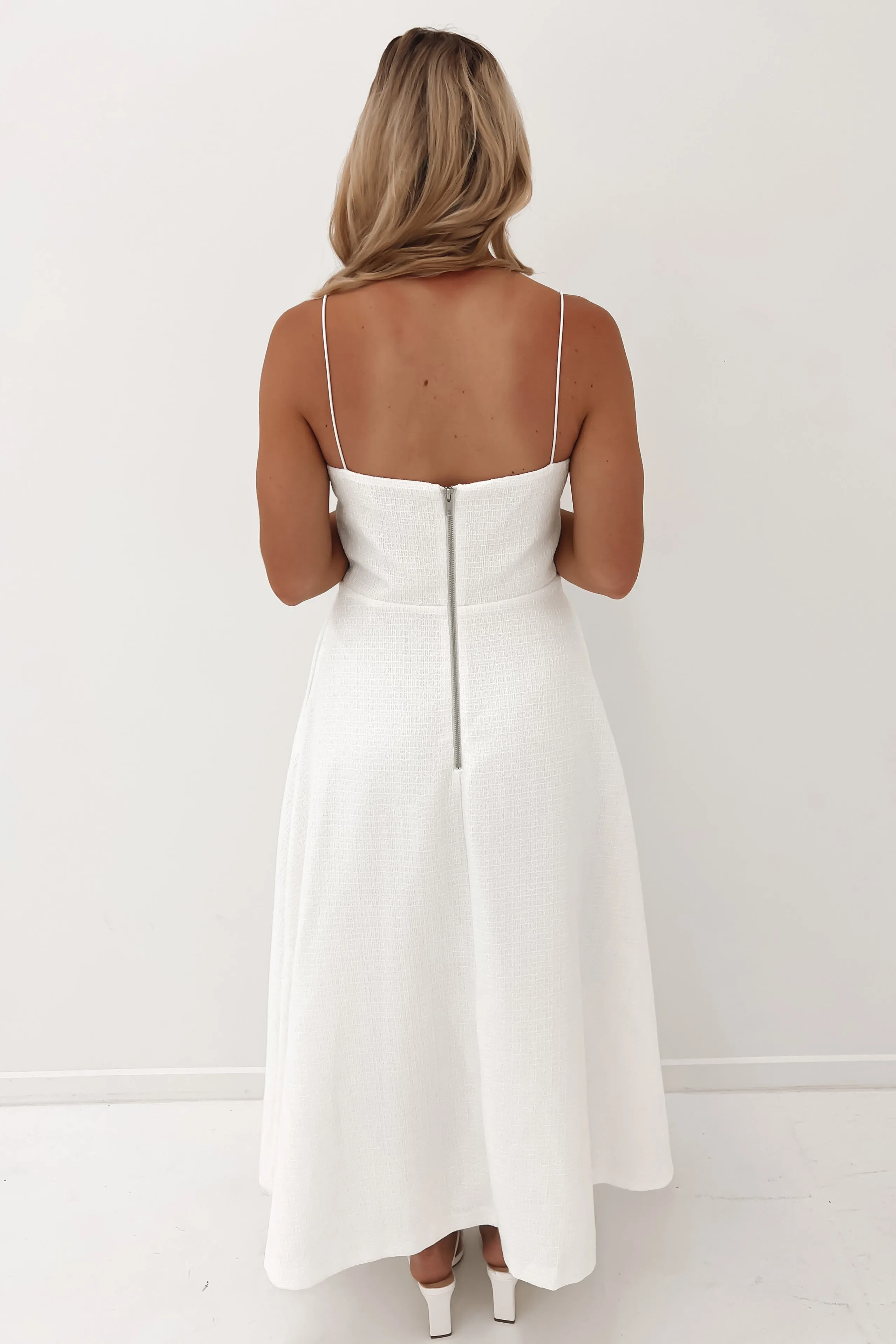 Deep Notion Maxi Dress White