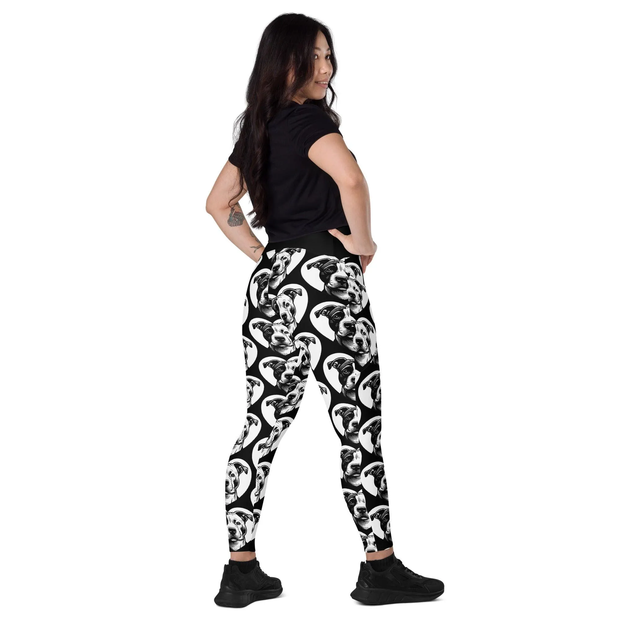 DOG BREED LEGGINGS with pockets - AMERICAN STAFFORDSHIRE TERRIER - HERTTAHOUND