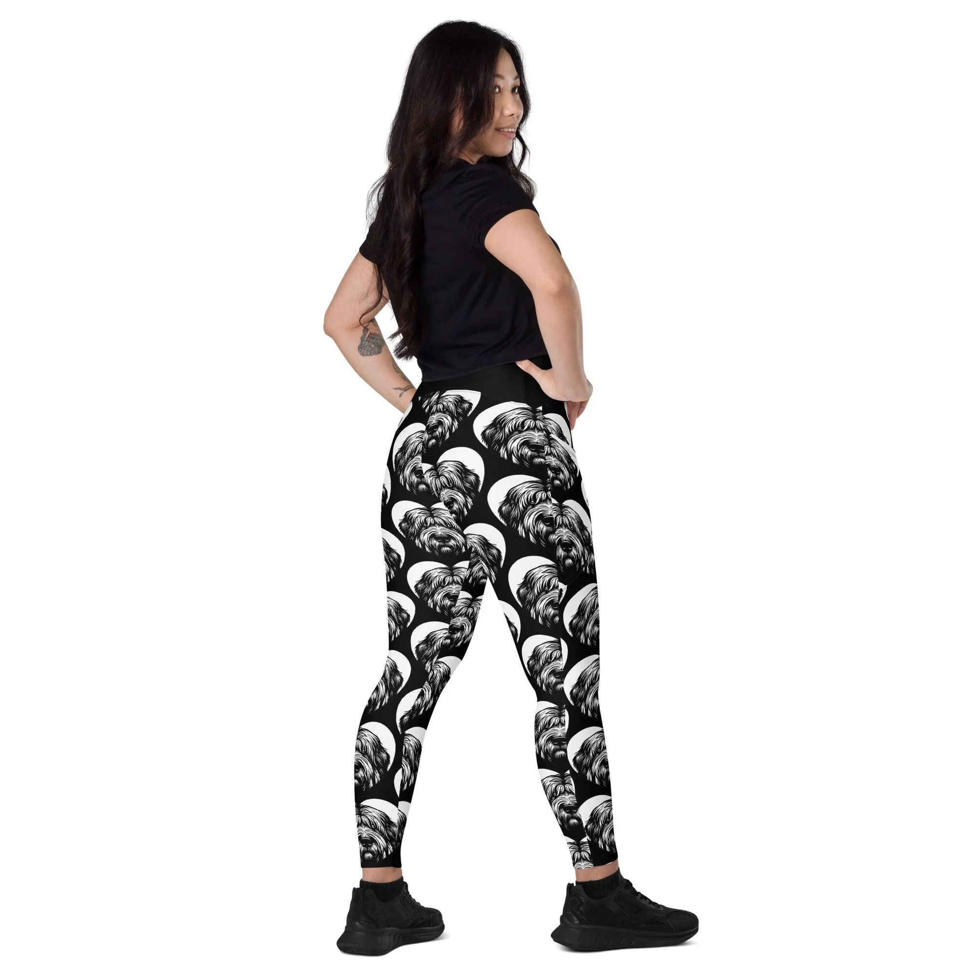 DOG BREED LEGGINGS with pockets - BRIARD - HERTTAHOUND