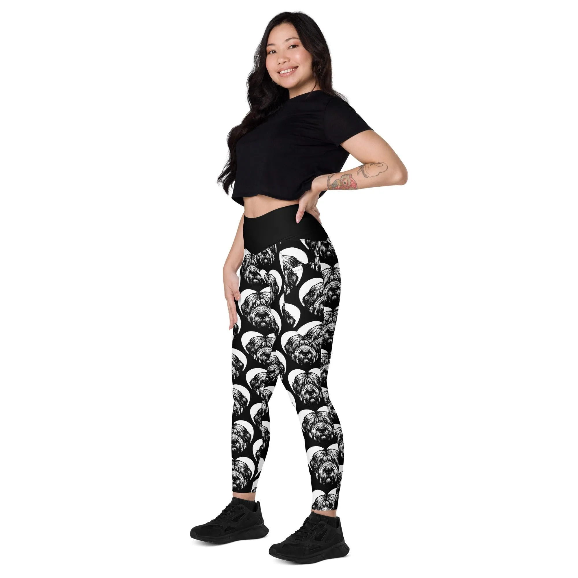 DOG BREED LEGGINGS with pockets - BRIARD - HERTTAHOUND