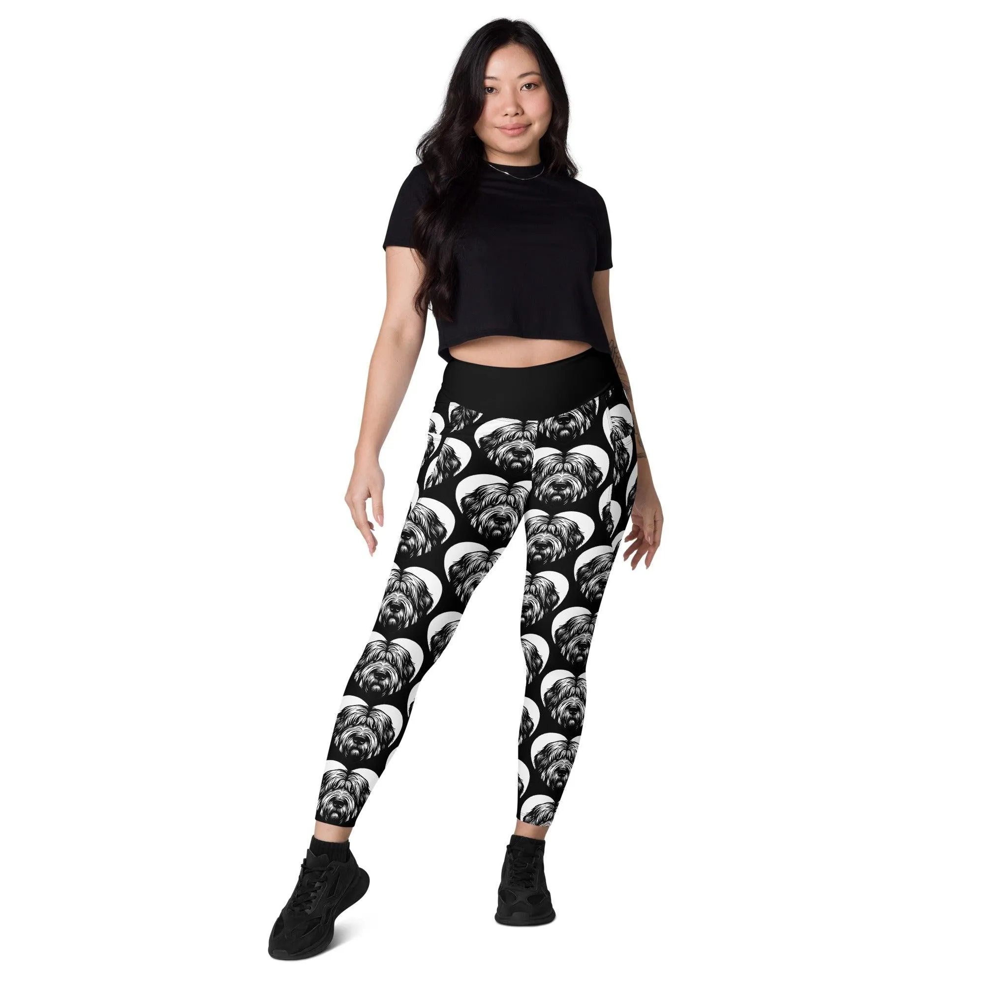 DOG BREED LEGGINGS with pockets - BRIARD - HERTTAHOUND