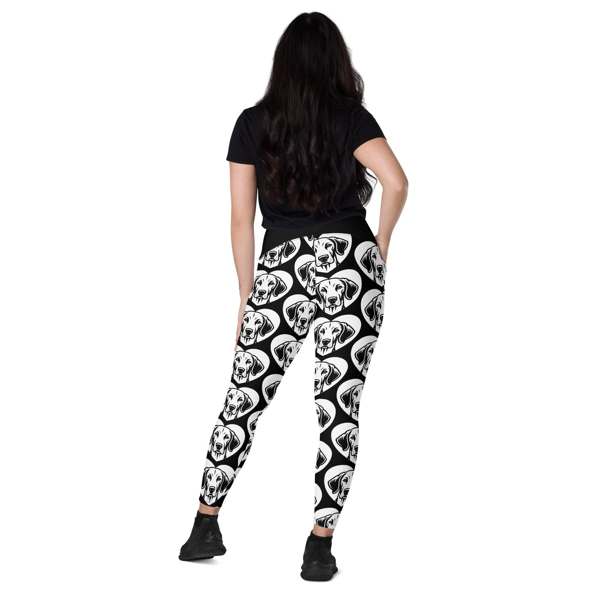 DOG BREED LEGGINGS with pockets - ENGLISH FOXHOUND - HERTTAHOUND