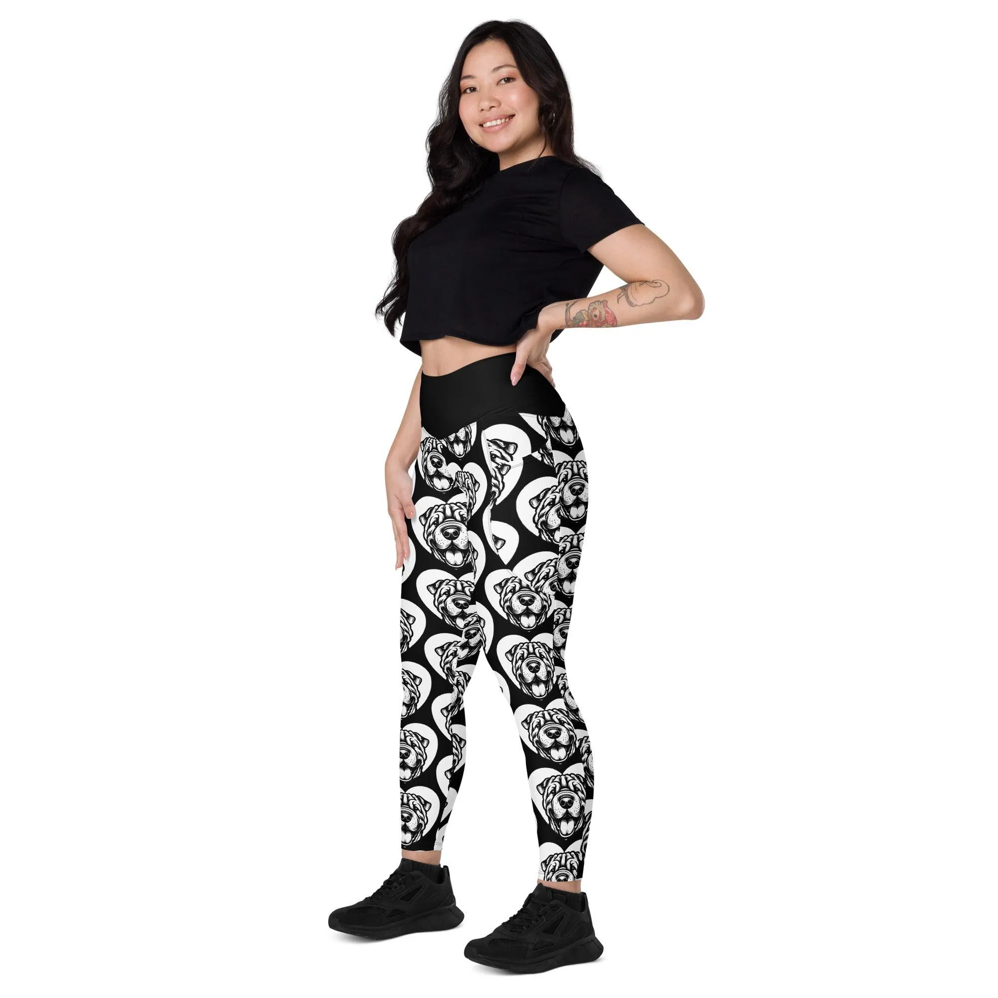 DOG BREED LEGGINGS with pockets - SHAR PEI - HERTTAHOUND