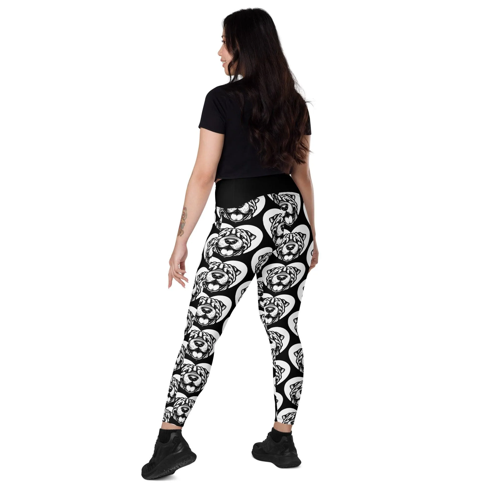 DOG BREED LEGGINGS with pockets - SHAR PEI - HERTTAHOUND