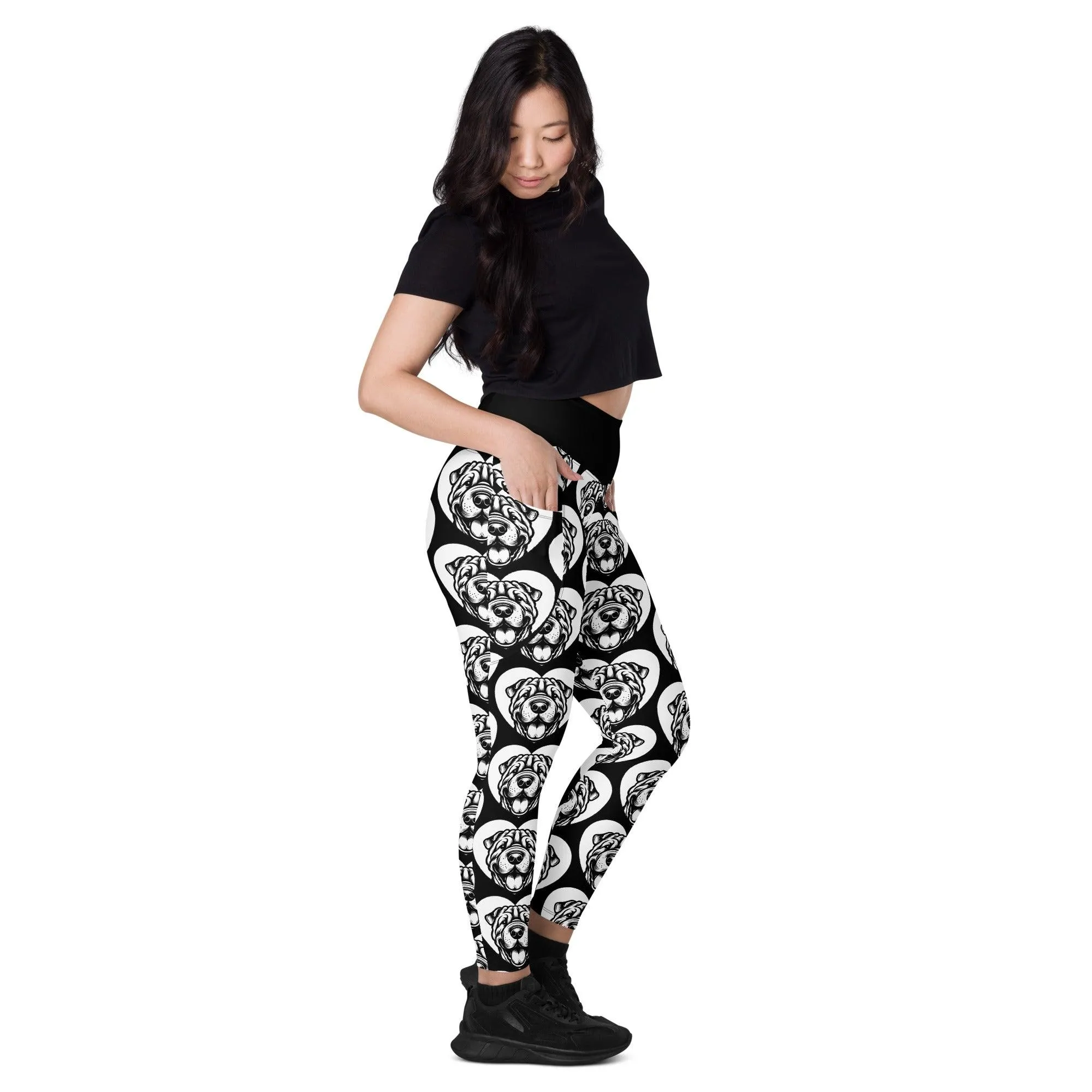 DOG BREED LEGGINGS with pockets - SHAR PEI - HERTTAHOUND