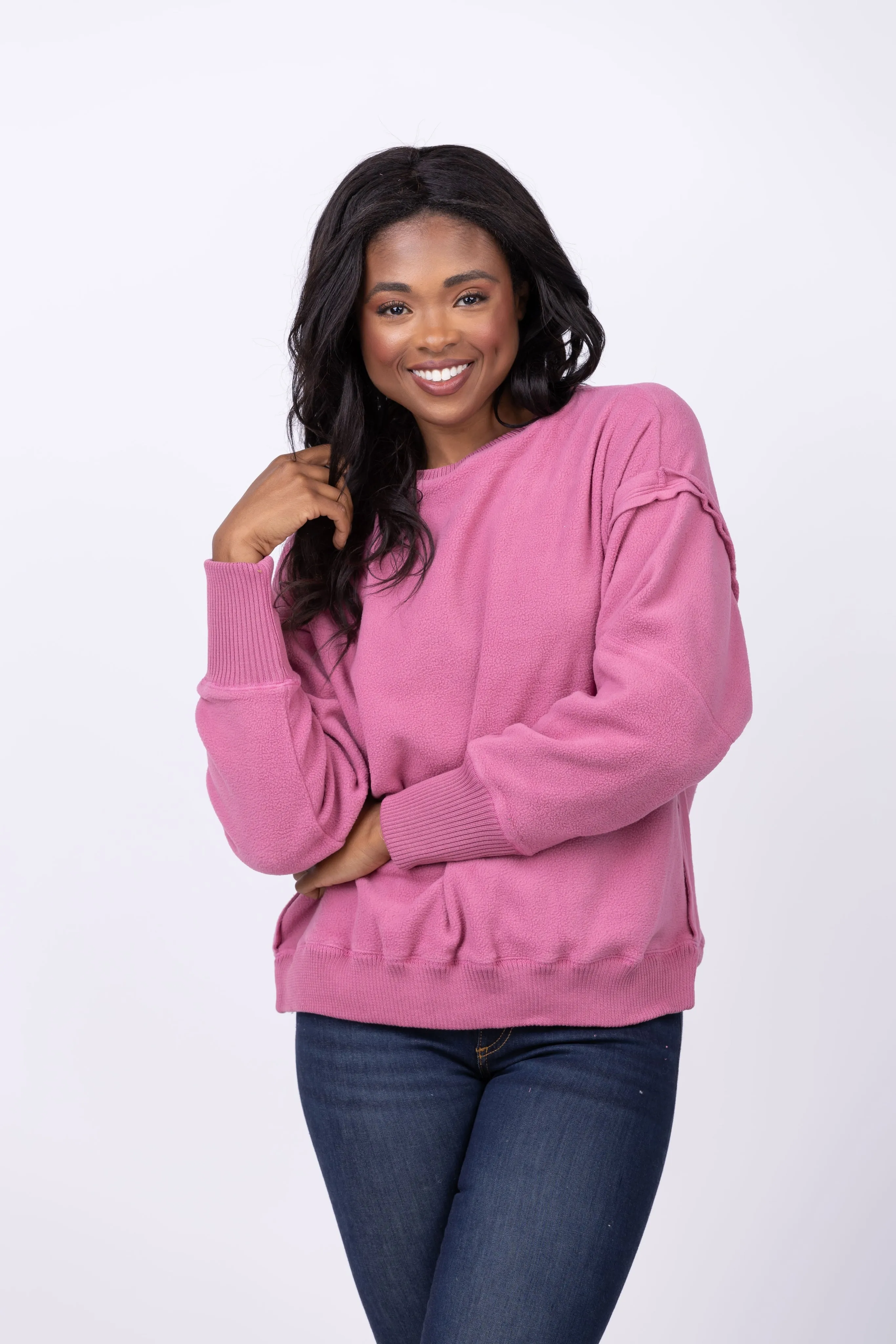 Dylan Romy Pullover in Pink