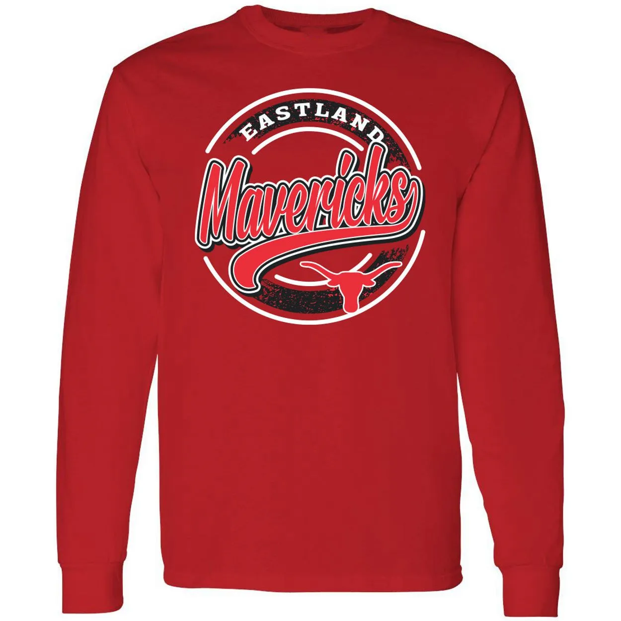 Eastland Mavericks - Circle Script Long Sleeve T-Shirt