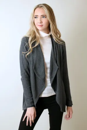 Eco-Chic Waterfall Cardigan Sweater