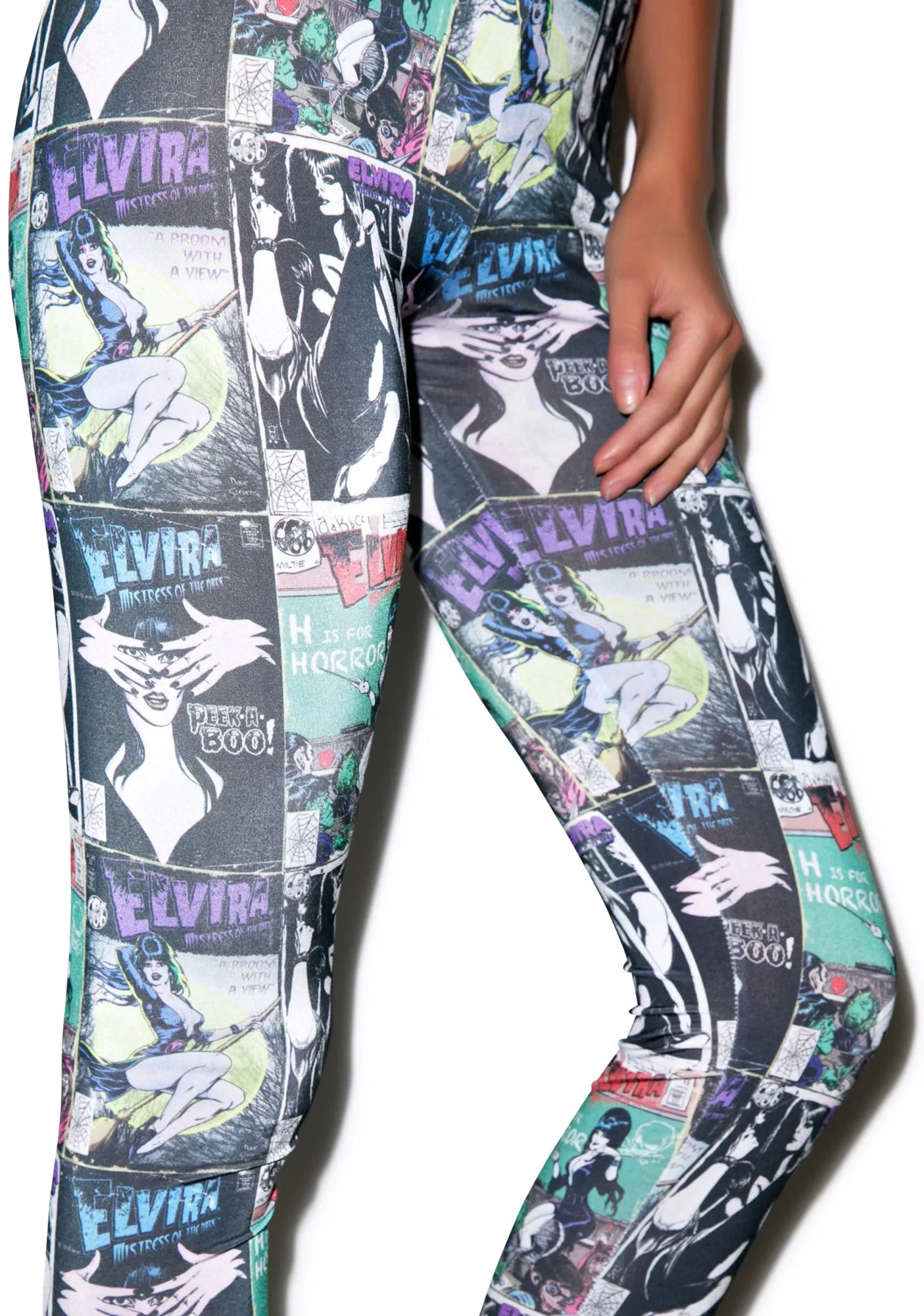 Elvira Comic Cover Leggings