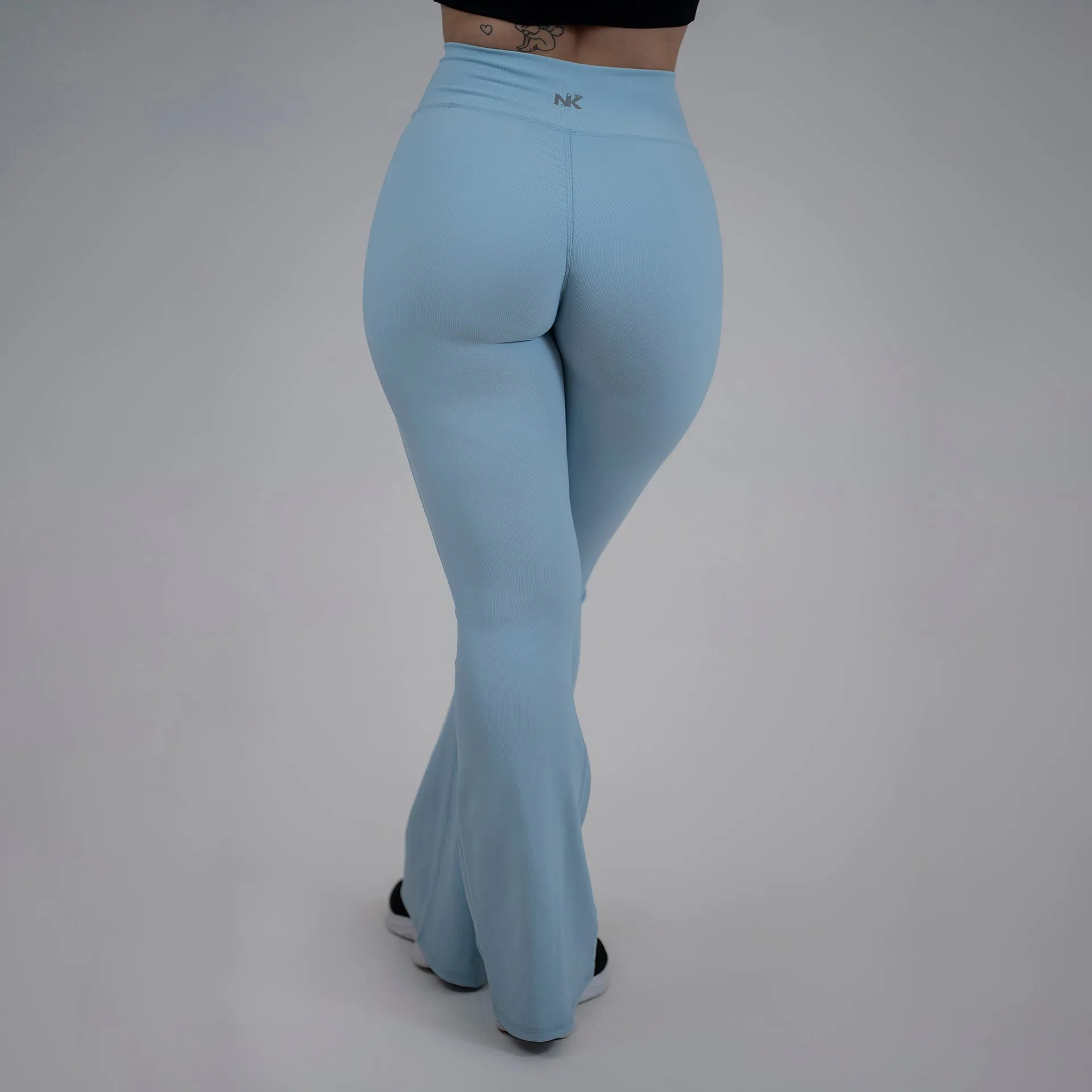 Ember Ribbed Vbelt Leggings(Sky blue)