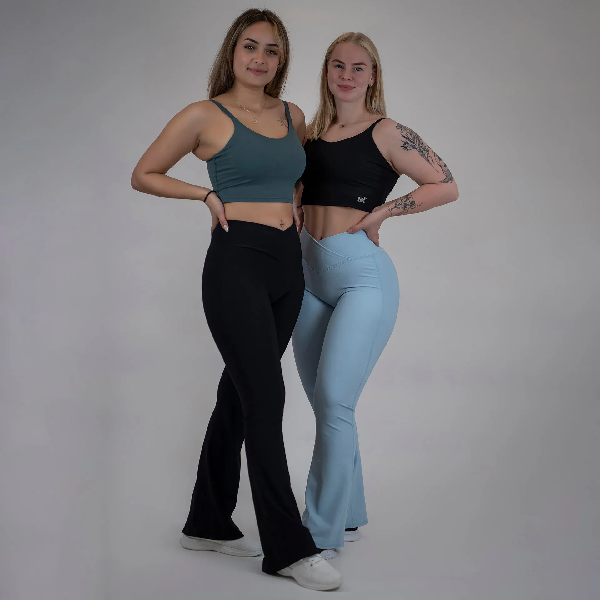 Ember Ribbed Vbelt Leggings(Sky blue)