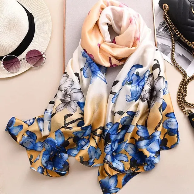 Fashion Silk Scarf Printed Bandana Shawl #LZ131