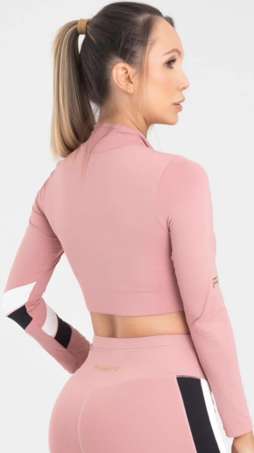 Fitness Long Sleeve Top with Front Zipper