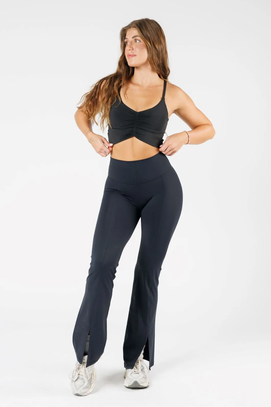 FormLux Front Slit Sculptseam® Plus Flare Legging 32" Black