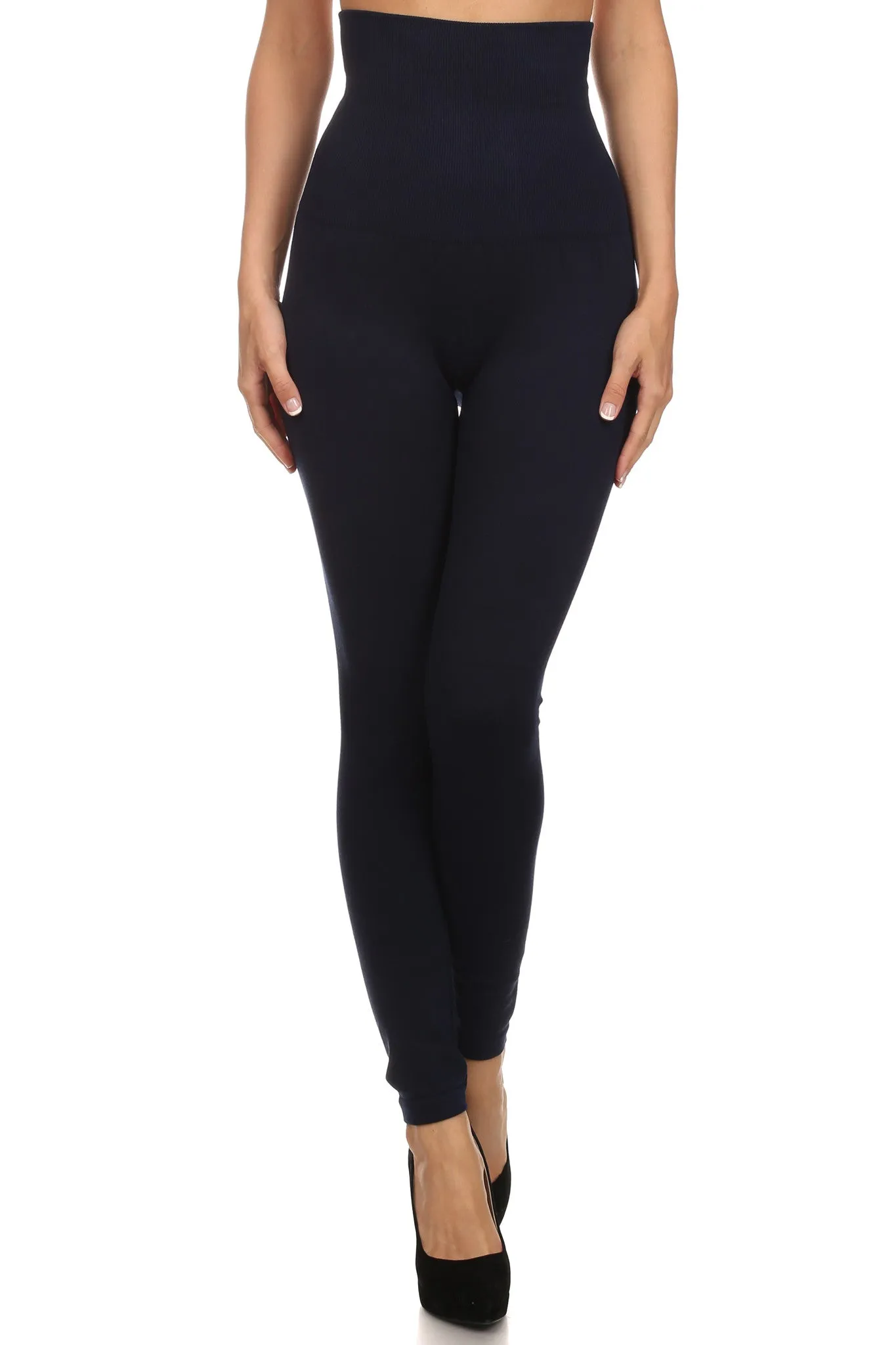 French Terry Lined Compression Control Top Leggings