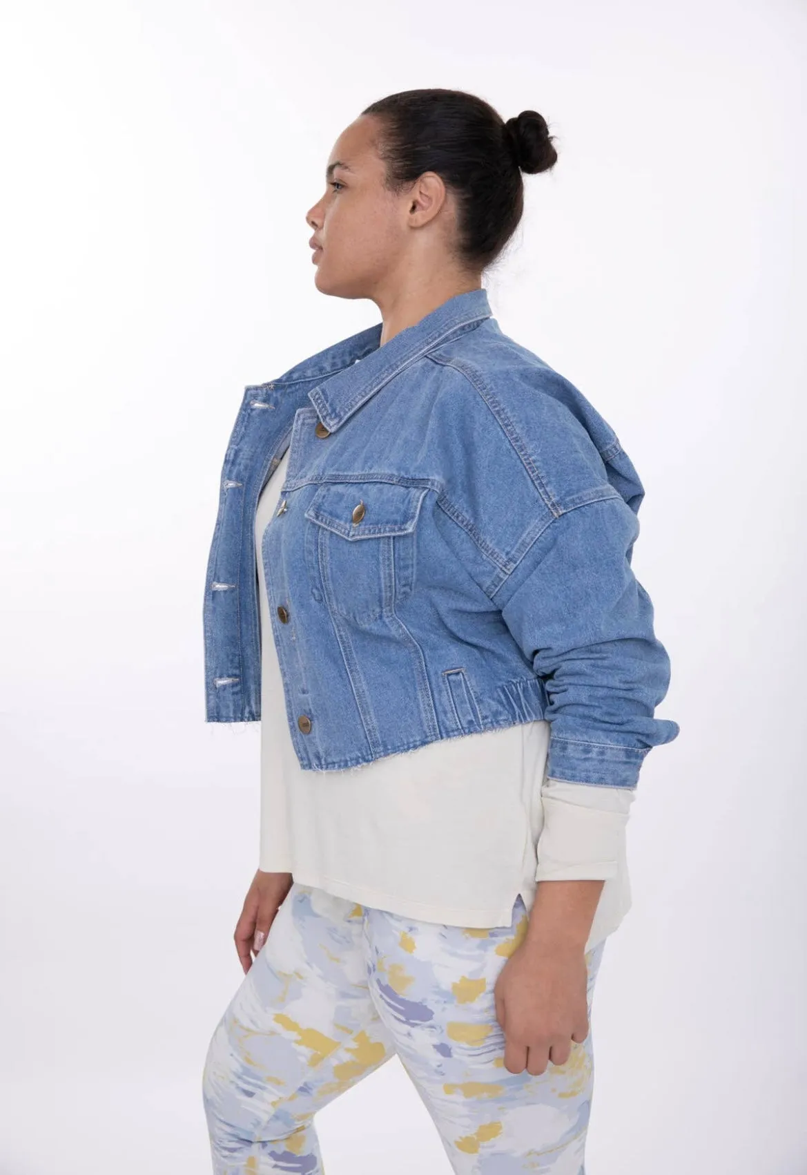 Gem Crop Denim Jacket