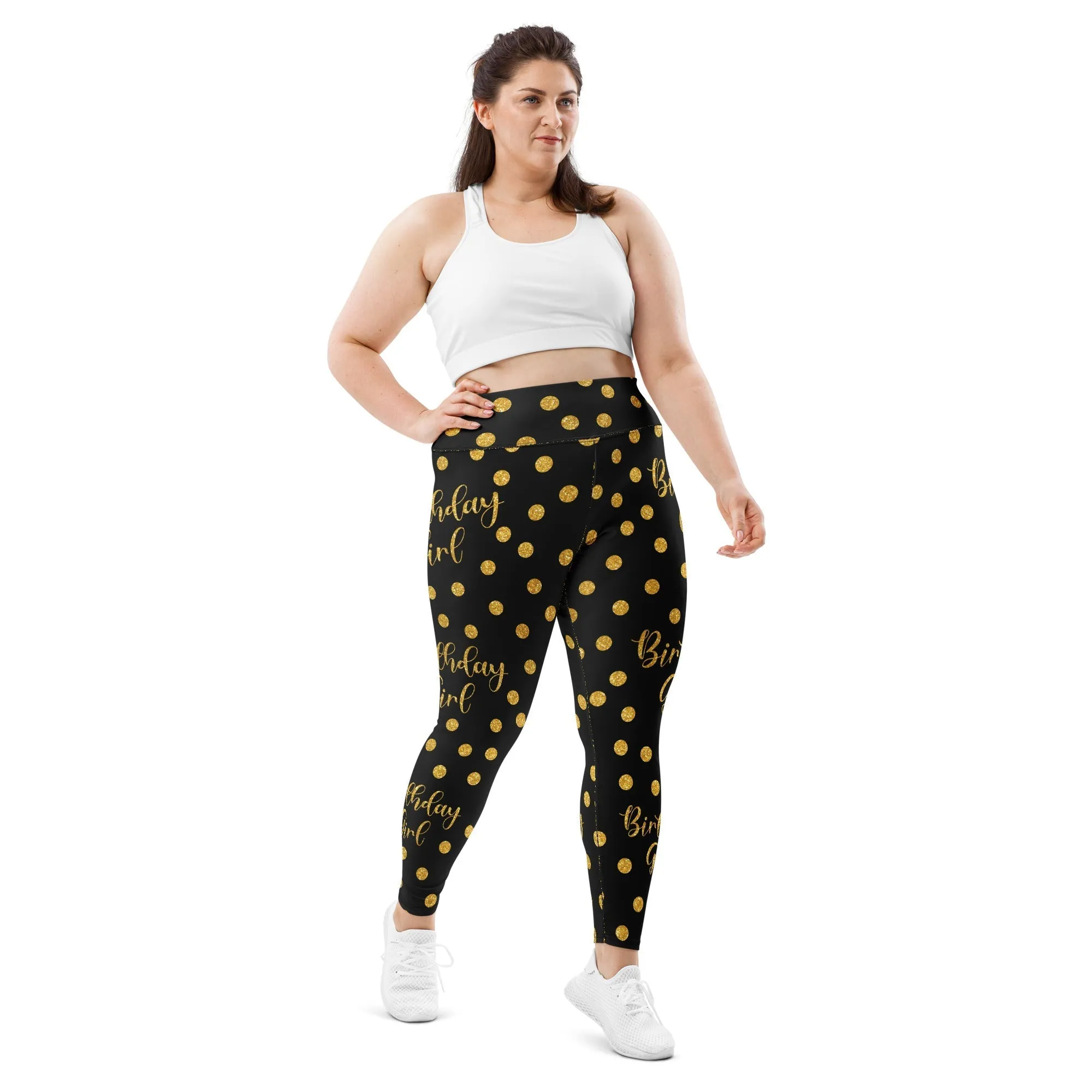 Golden Birthday Girl Plus Size Leggings