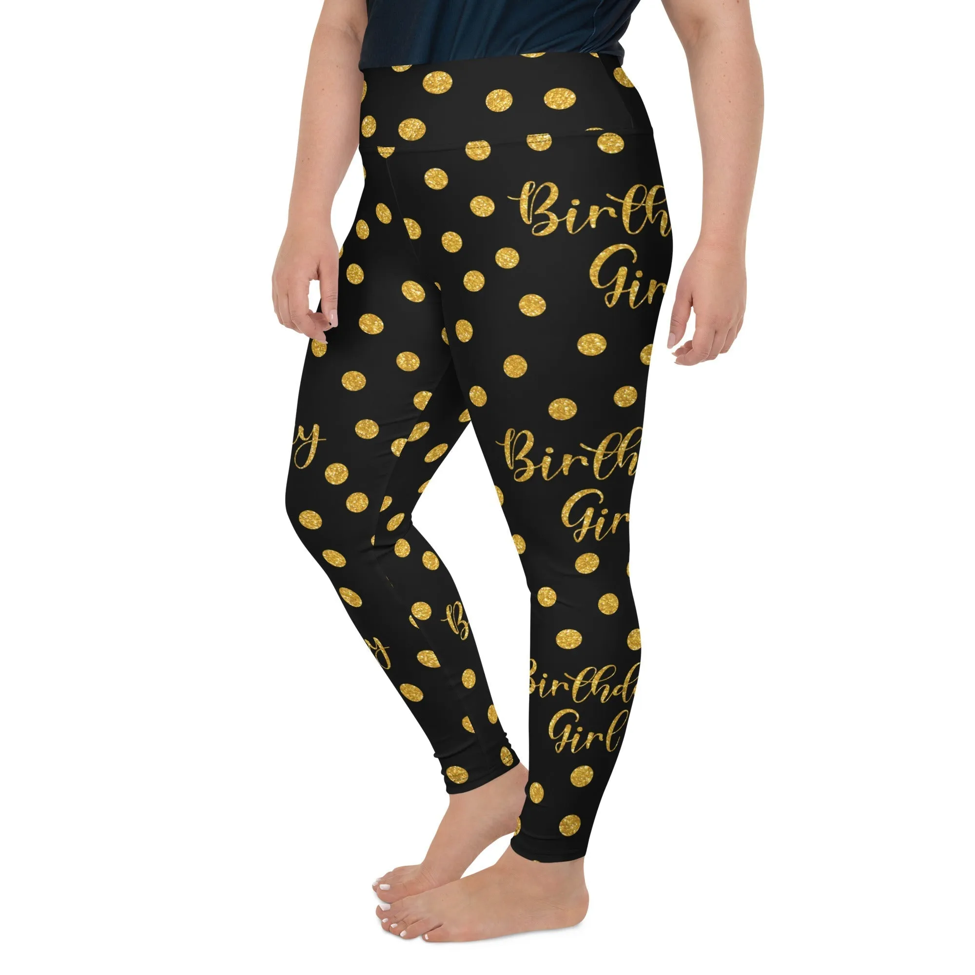 Golden Birthday Girl Plus Size Leggings