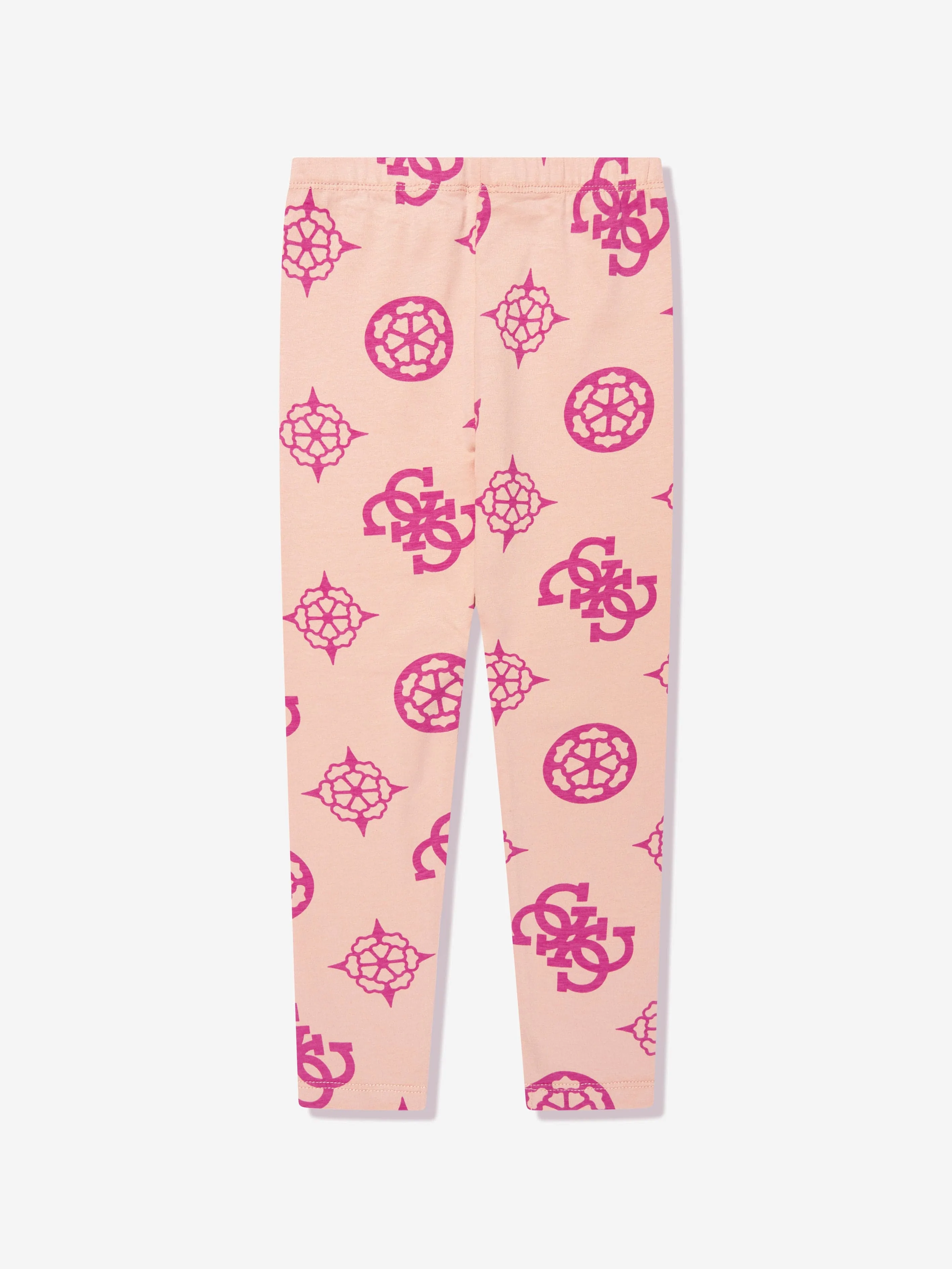 Guess Girls Monogram Leggings in Pink