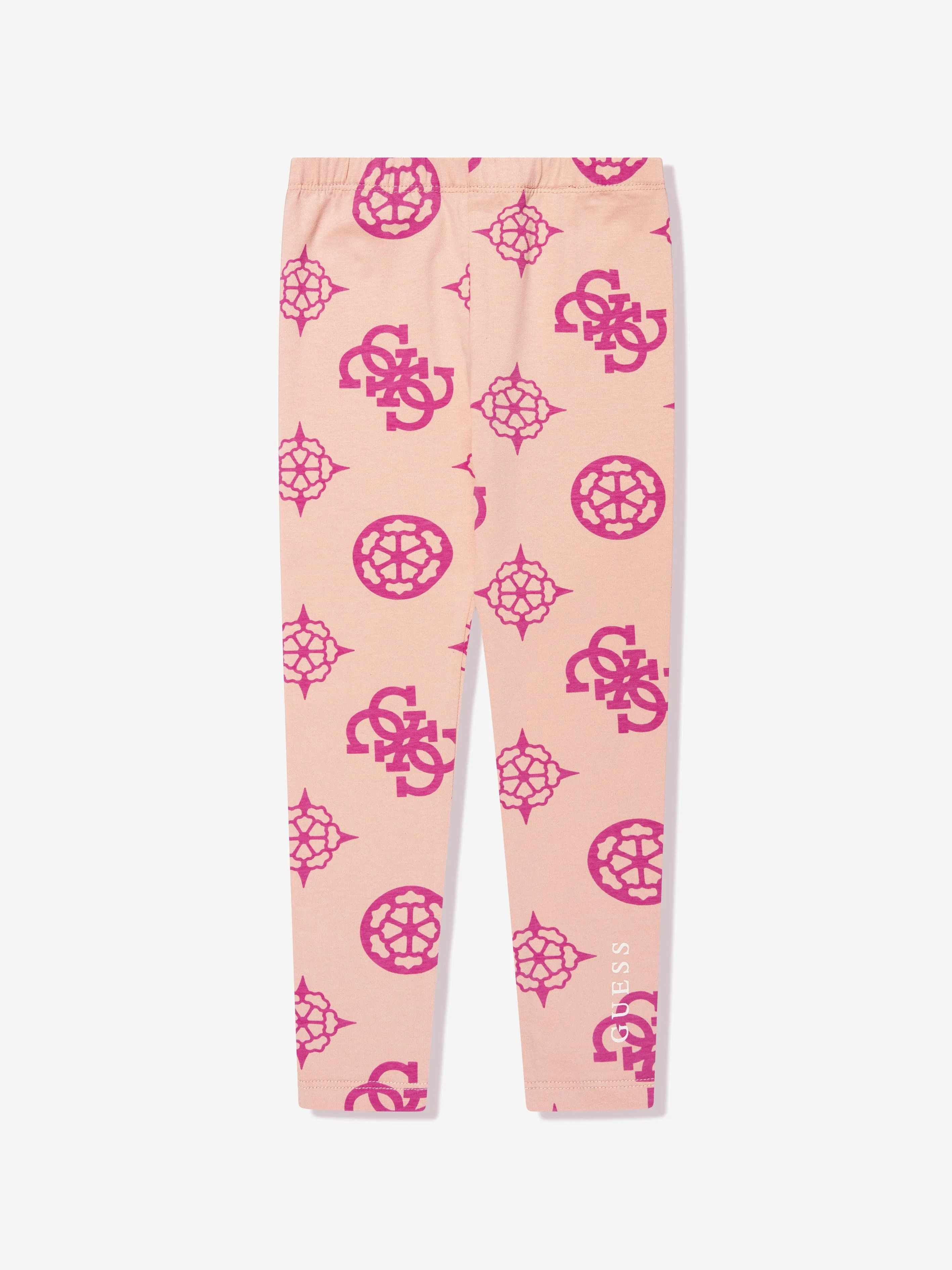 Guess Girls Monogram Leggings in Pink