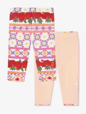 Guess Girls Reversible Leggings in Multicolour