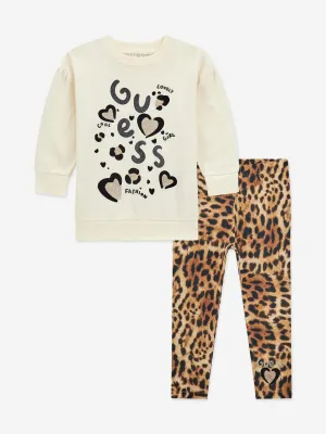 Guess Girls Sweater And Leggings Set in Multicolour