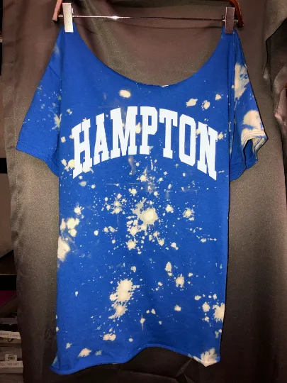 Handmade Hampton Blue Hand-Bleached T-Shirt