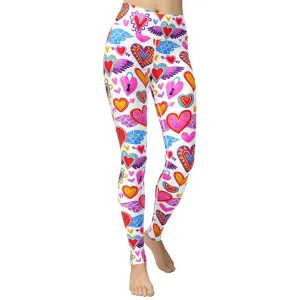 Heart Pattern Yoga Leggings