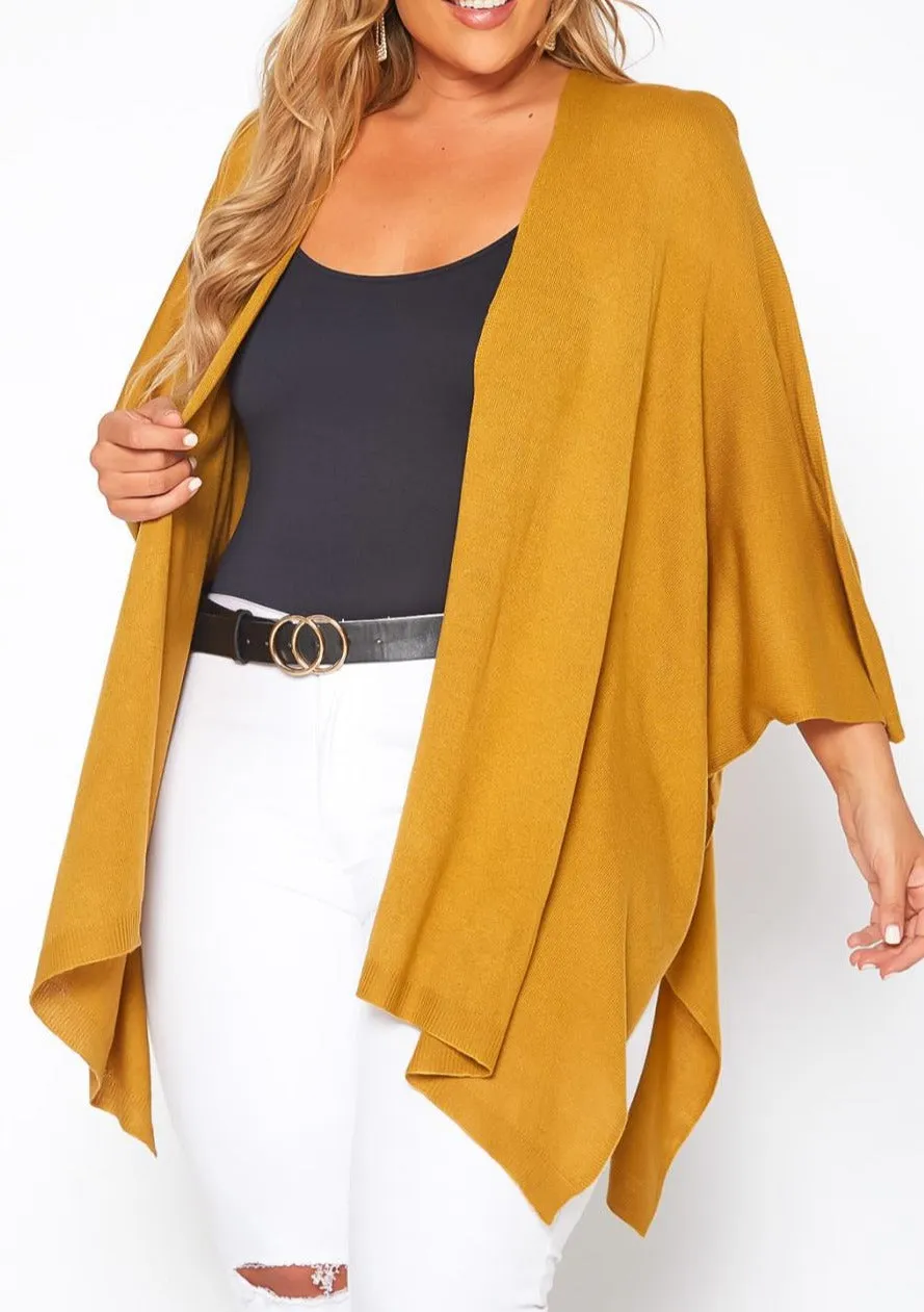 Hi Curvy Plus Size Women Ribbed Knit Cardigan