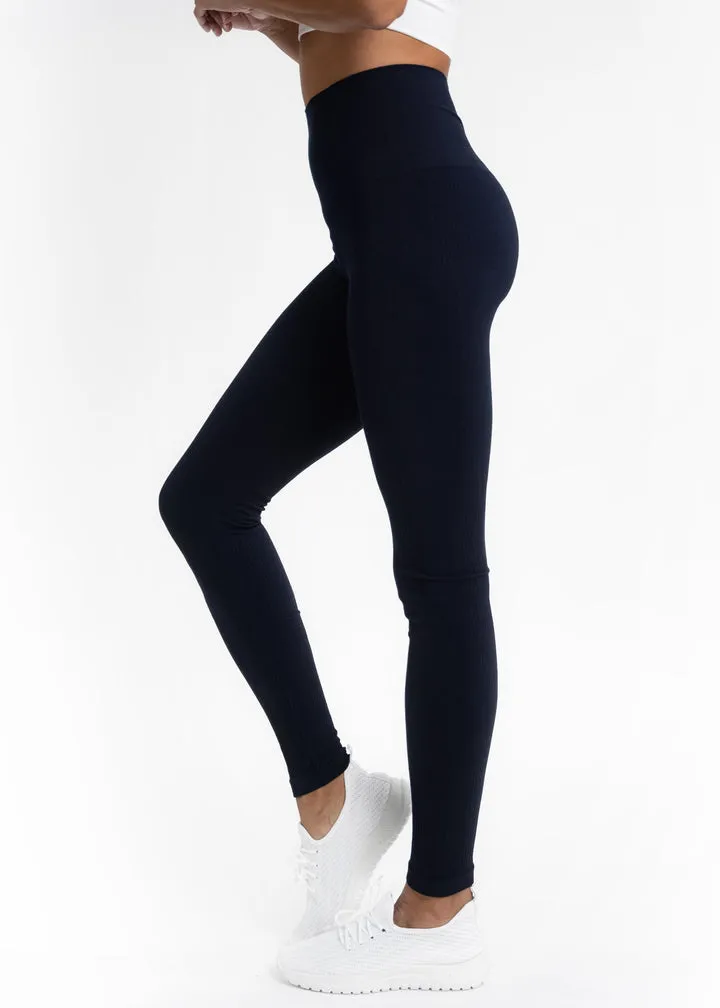 High Waisted Leggings - Navy