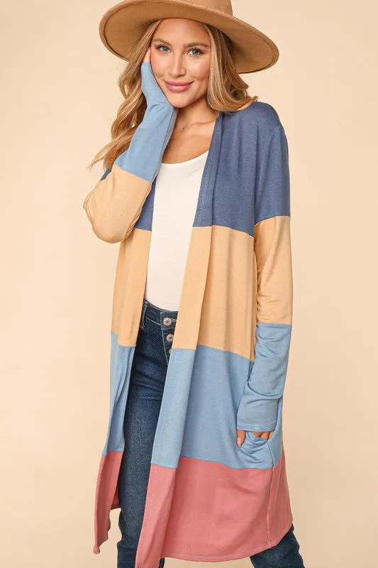 How It Feels Cardigan - Rose/Denim