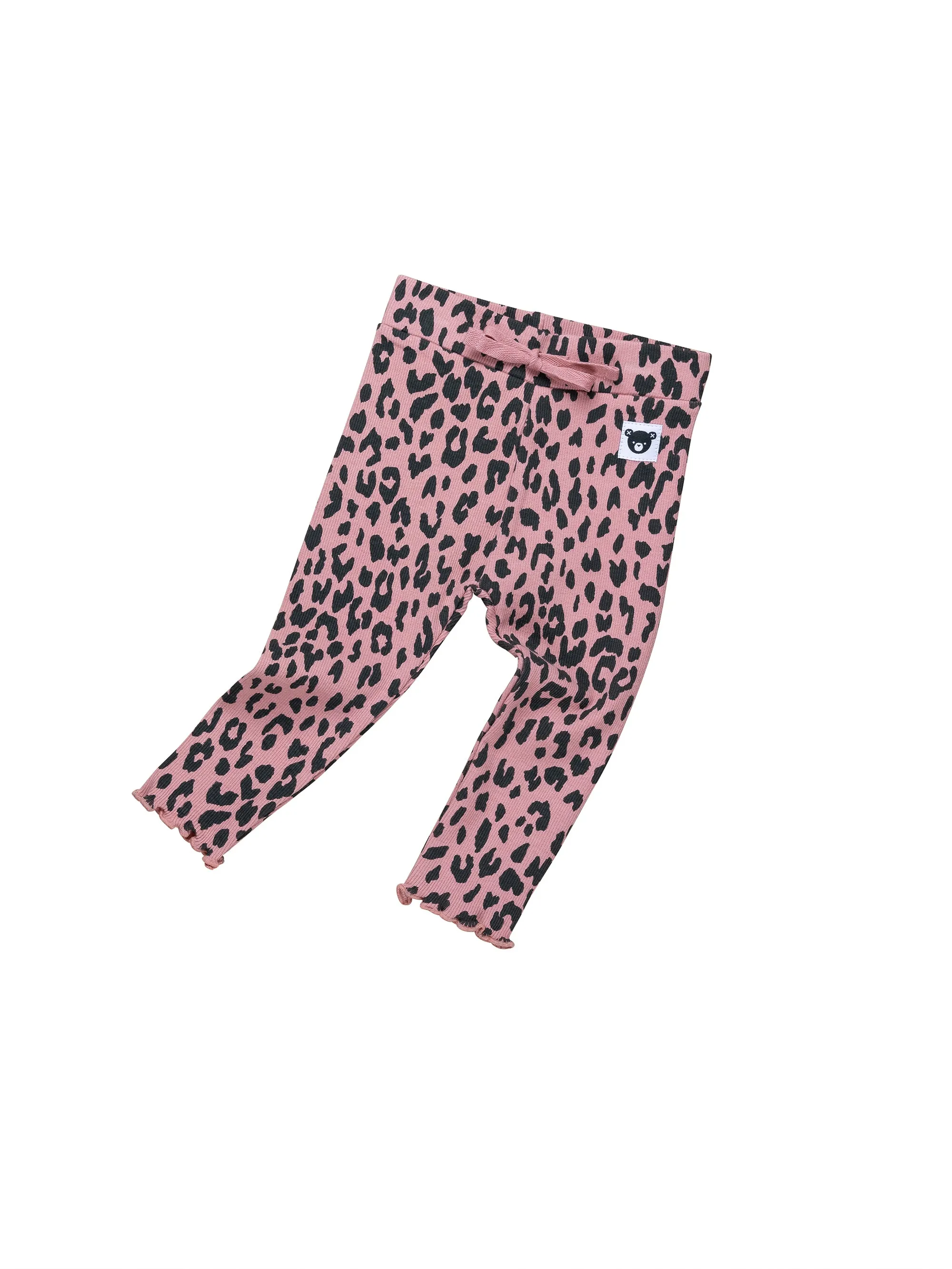 Huxbaby Dusty Rose Leopard Rib Leggings