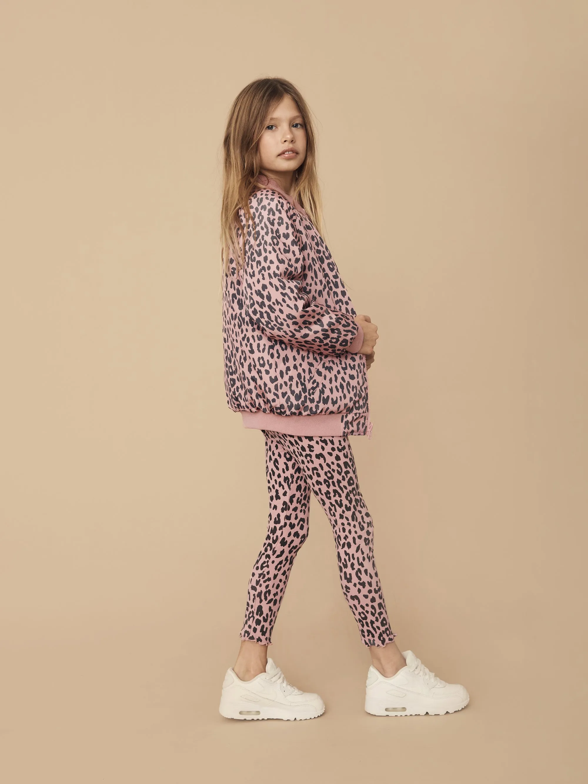 Huxbaby Dusty Rose Leopard Rib Leggings