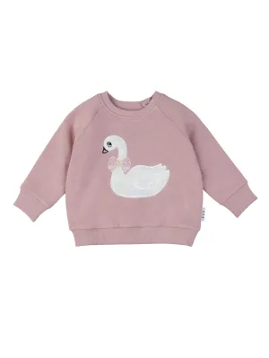 Huxbaby Swan Sweatshirt | Orchid