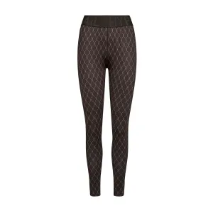 Hype the detail printed leggings brown