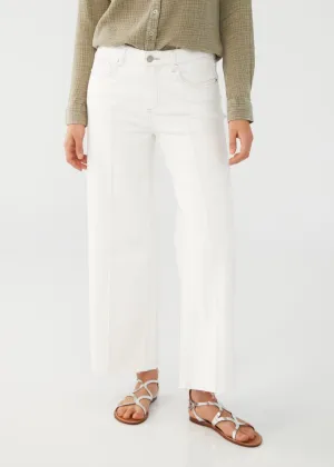 Ivory Crop Wide Jean