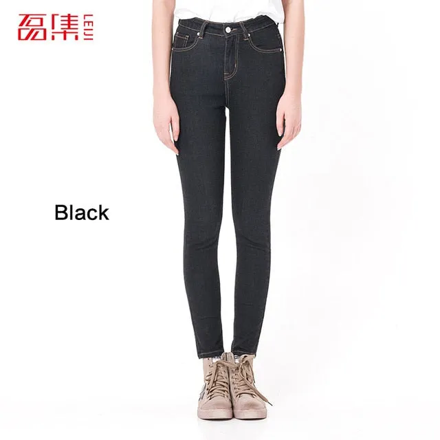 Jeans for Women black Jeans  High Waist Jeans Woman High Elastic plus size Stretch Jeans female washed denim skinny pencil pants