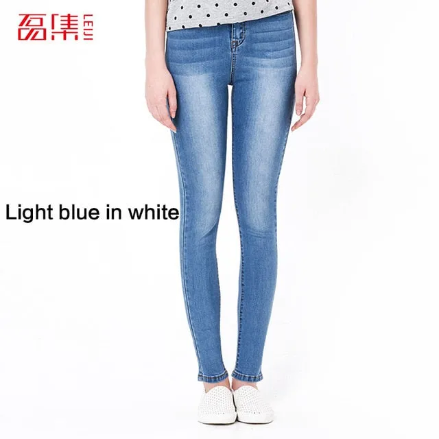 Jeans for Women black Jeans  High Waist Jeans Woman High Elastic plus size Stretch Jeans female washed denim skinny pencil pants