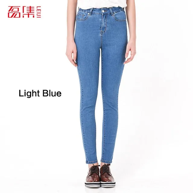 Jeans for Women black Jeans  High Waist Jeans Woman High Elastic plus size Stretch Jeans female washed denim skinny pencil pants