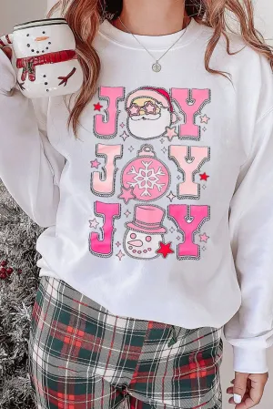 Joyous Christmas Santa Claus "JOY" Graphic Sweatshirt