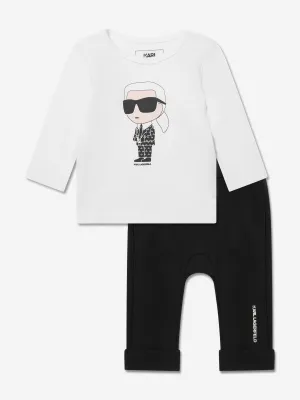 Karl Lagerfeld Baby Boys T-Shirt And Leggings Set in White