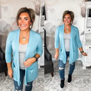 Keep On Going Cardigan - Dusty Teal