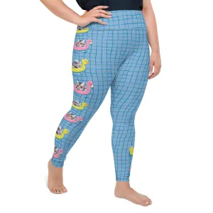 Kittens and Puppies in Floats Plus Size Leggings