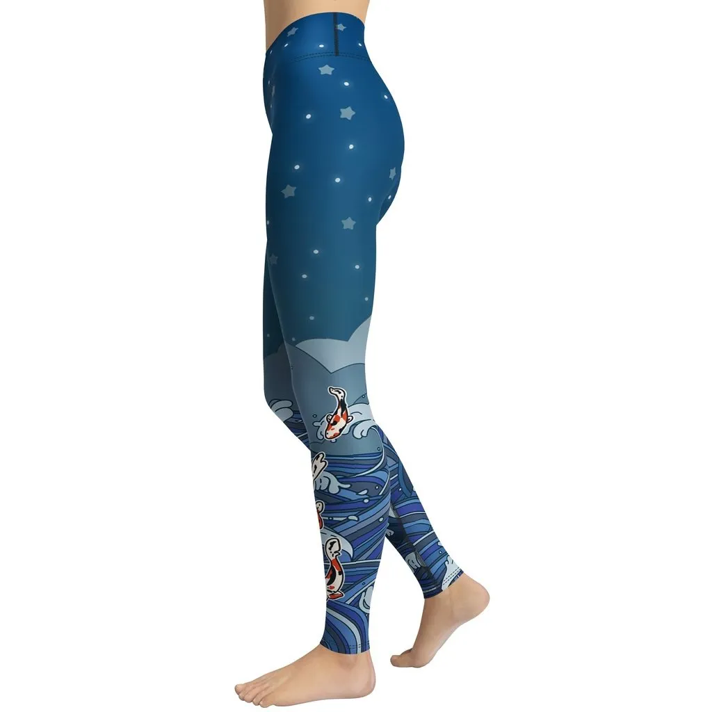 Koi Fish Yoga Leggings