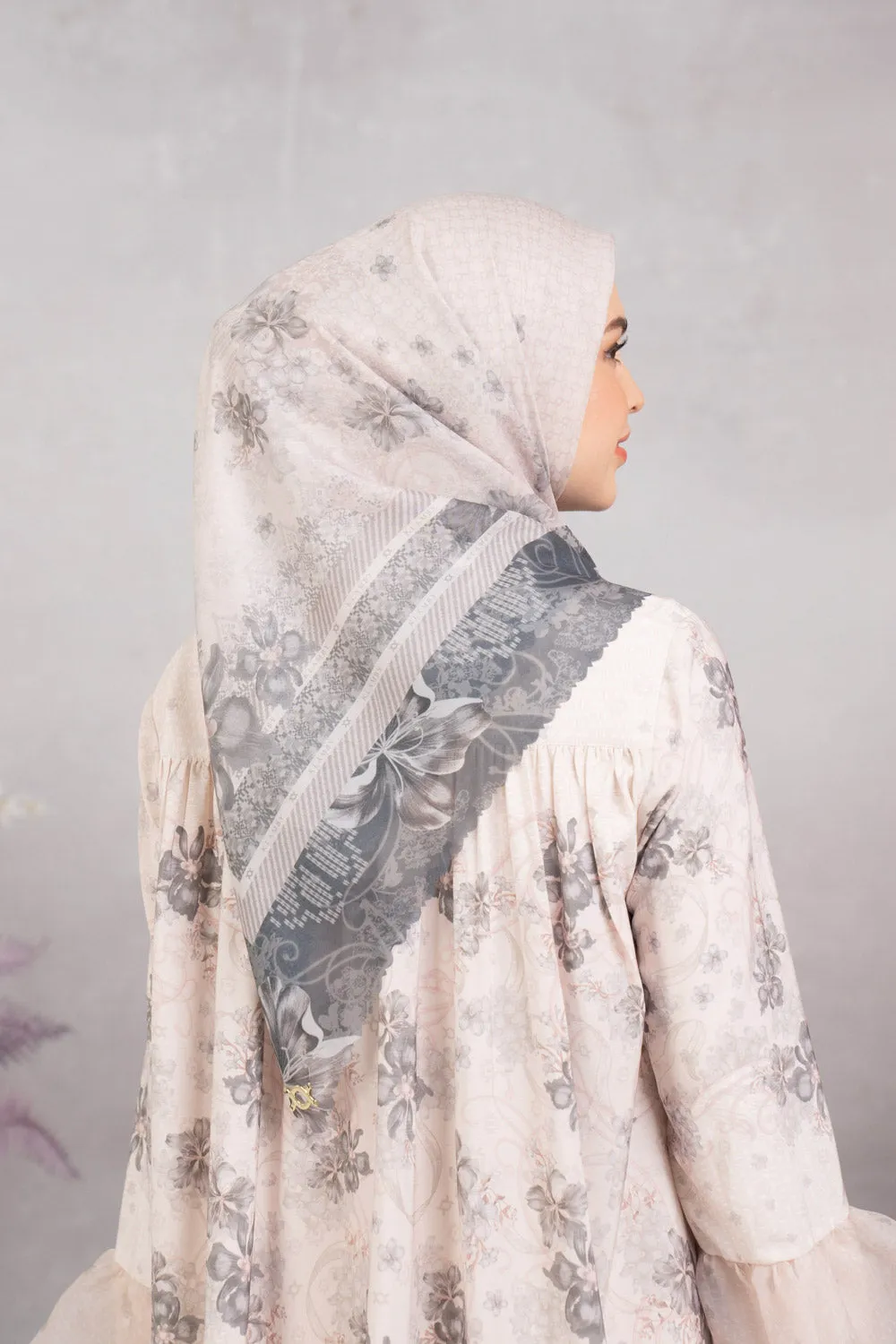 Lathika Tunic & Scarf Set Creamy Dust