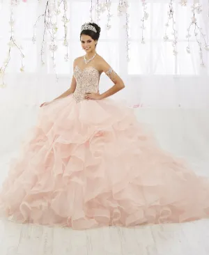 Layered Strapless Tulle Quinceanera Dress by House of Wu 26911