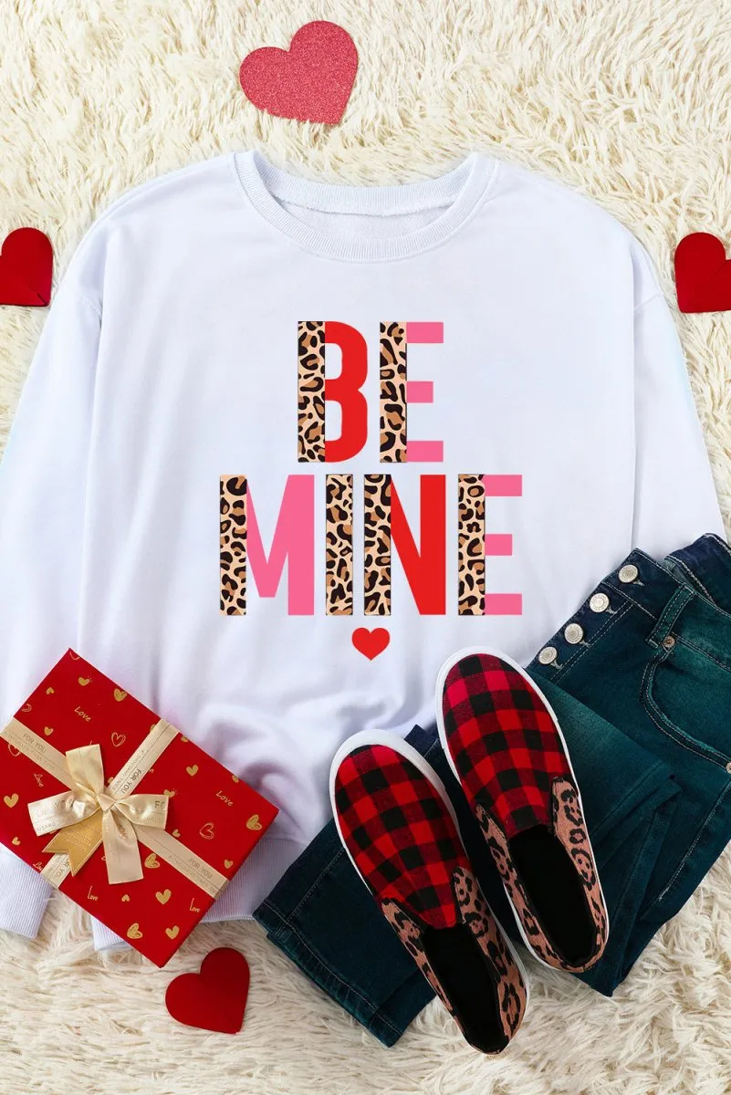 Leopard "BE MINE" Sweatshirt