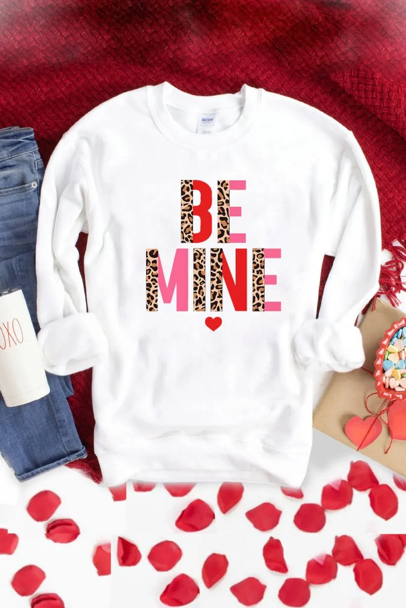 Leopard "BE MINE" Sweatshirt